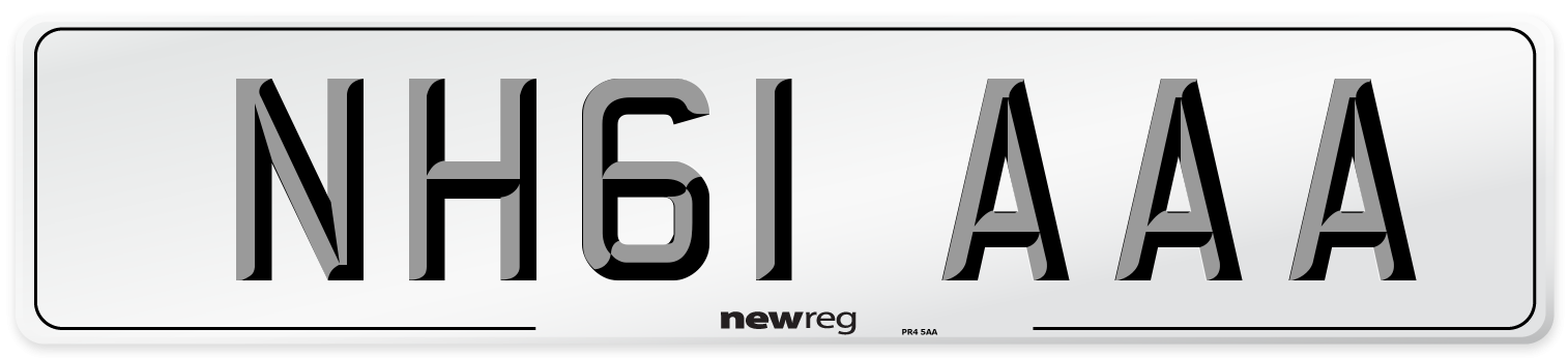 NH61 AAA Number Plate from New Reg